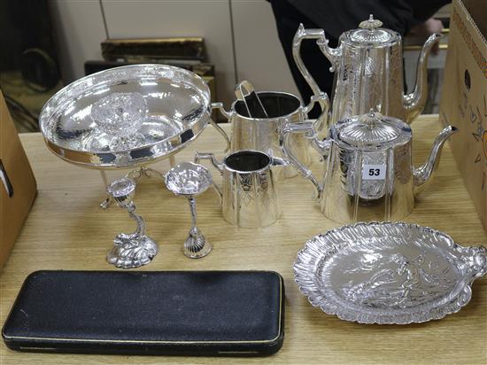 A group of plated wares